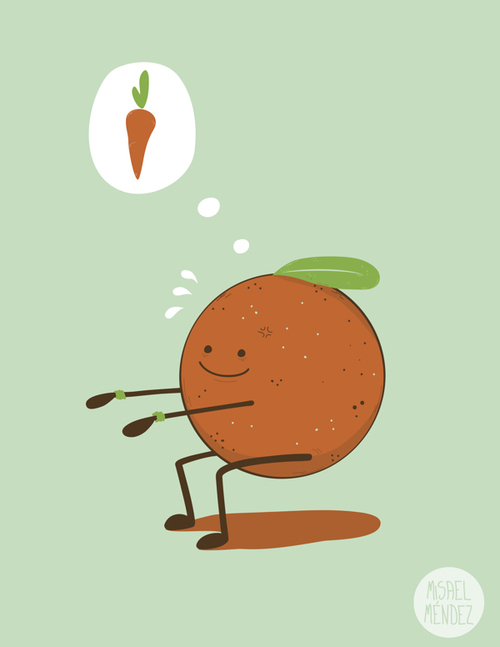Каждый апельсин мечтает стать морковкой)
