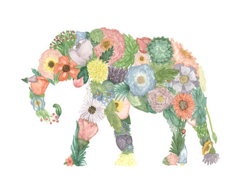 Слон из цветов