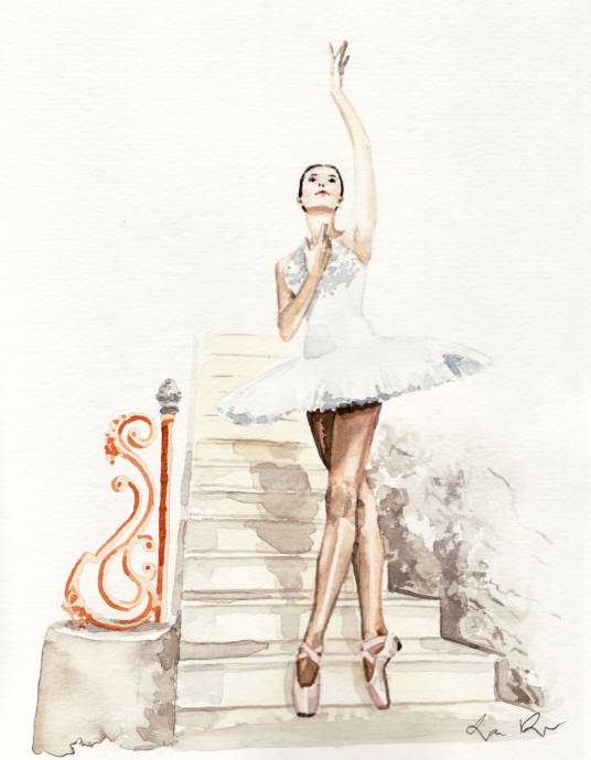 Балерина в белой пачке