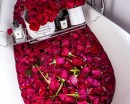 розы, романтика, цветы, ванна